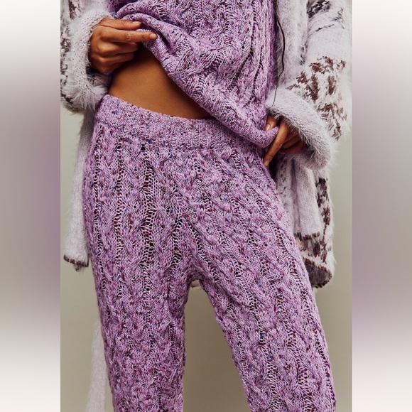 Free People Intimately Under The Mistletoe Joggers In Purple - Picture 3 of 8